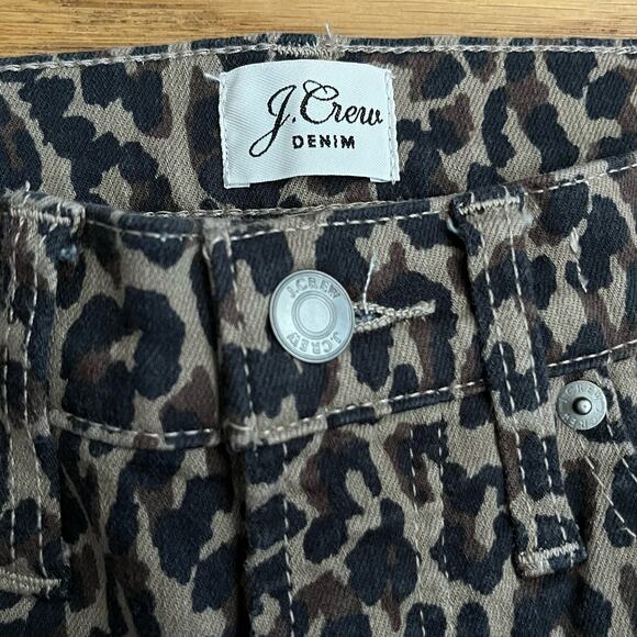 J. Crew Denim Leopard Print Jeans - Size 25 - Picture 2 of 5
